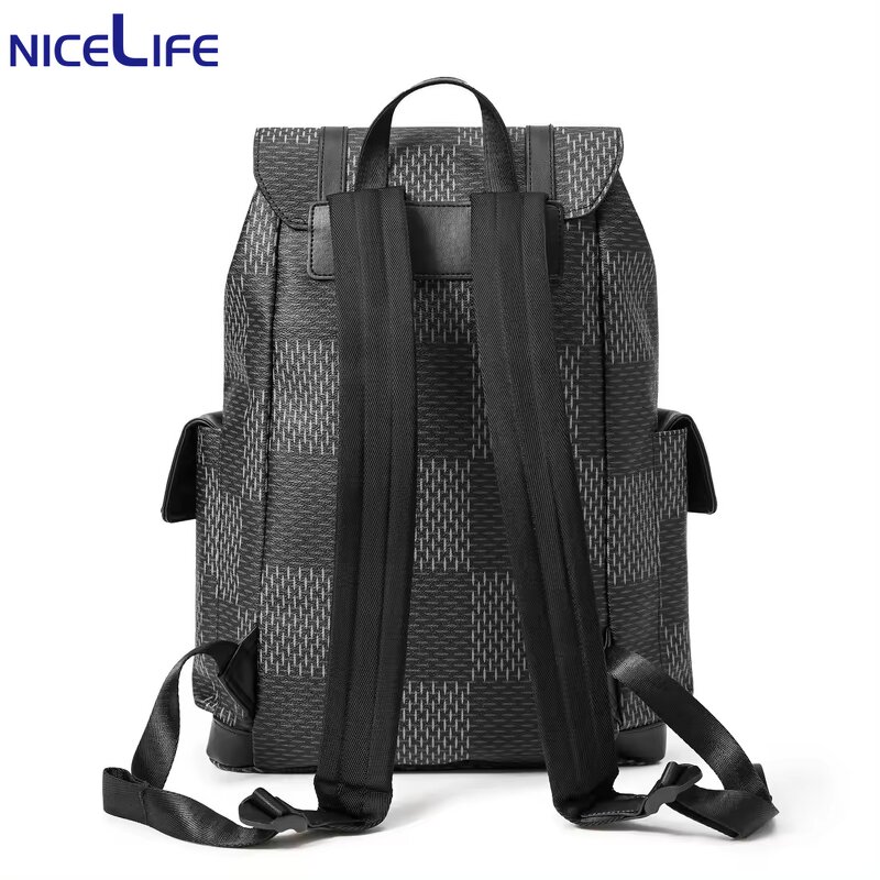 Plaid Backpack Supplier - OEM Trendy Student Computer Bag