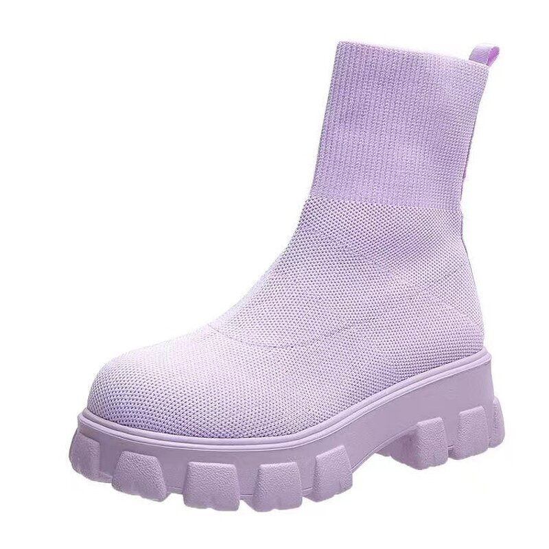 Winter Boots Manufacturer - OEM Women's Plain Short Knit Boots