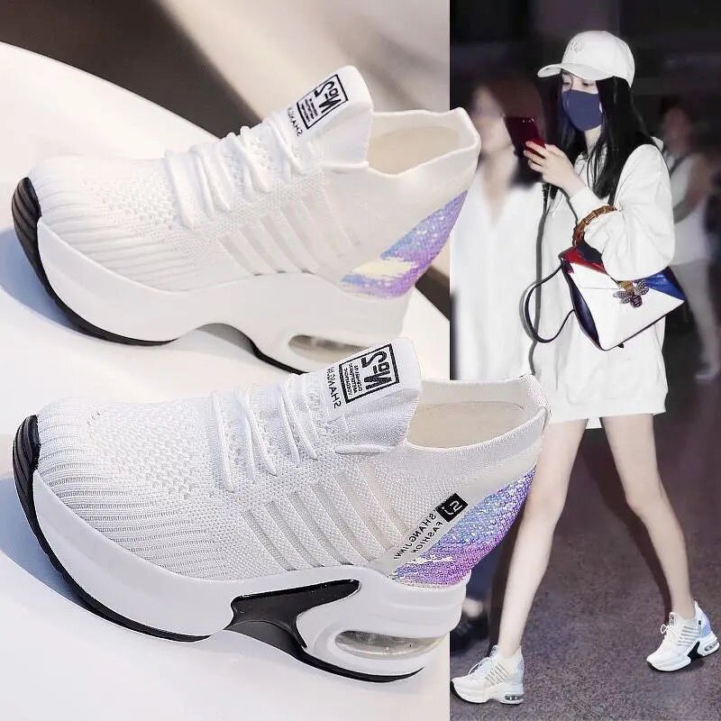 Women's Sneakers Factory - OEM Platform Heels Breathable Summer