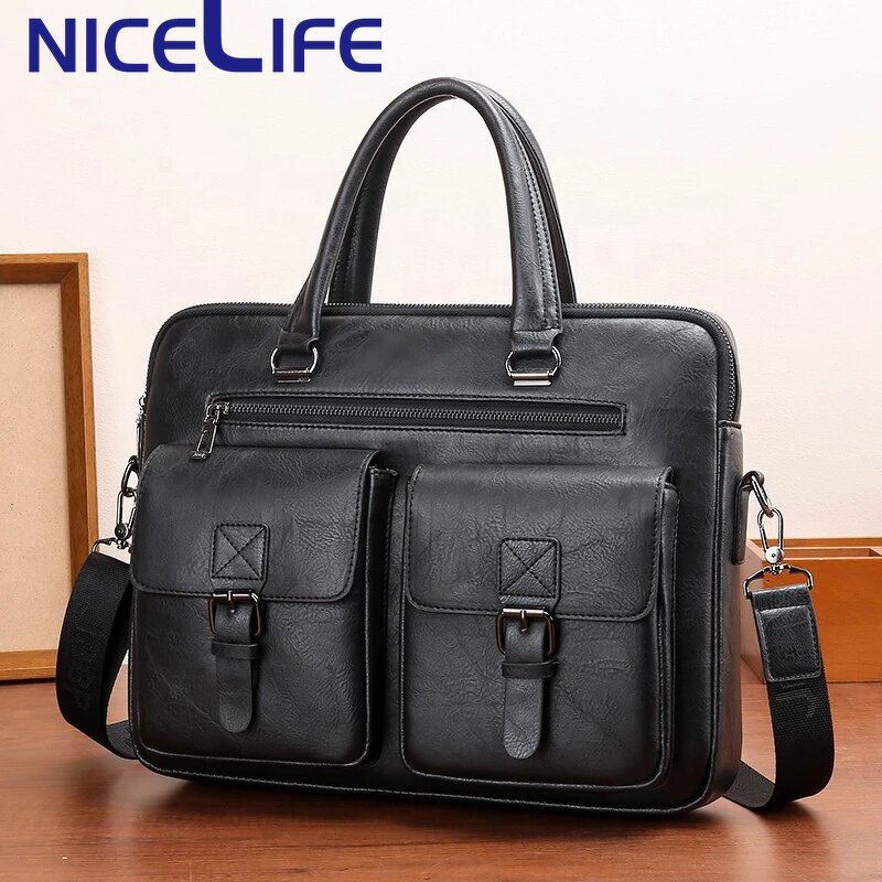 Briefcase Manufacturer - OEM Unisex PU Leather Soft Bag