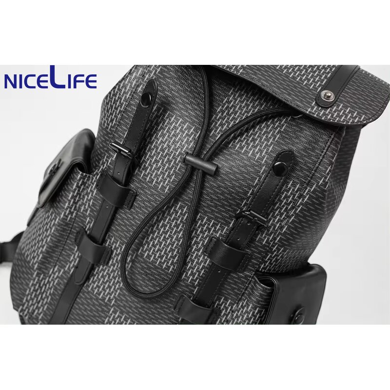 Plaid Backpack Supplier - OEM Trendy Student Computer Bag