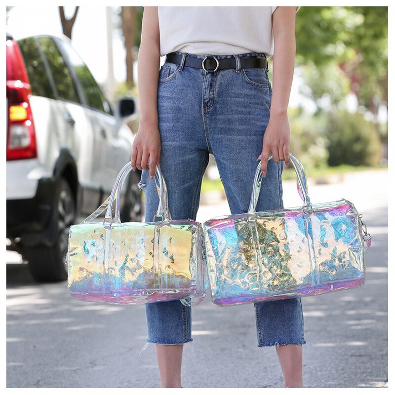 Transparent Duffel Supplier - OEM Women's Holographic PVC Bag