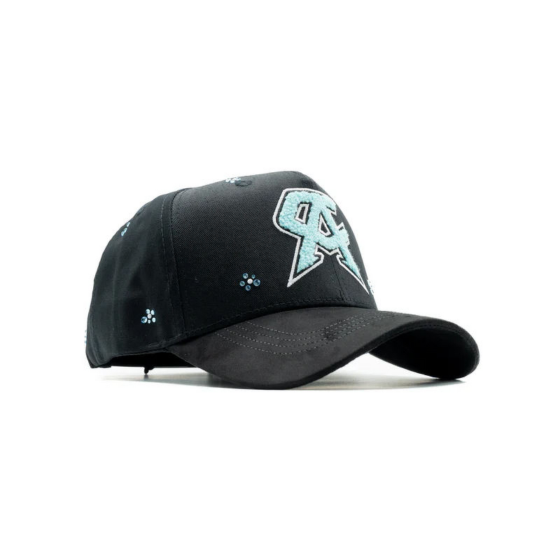 Baseball Cap Supplier - OEM 5 Panel Suede Rhinestone Embroidery