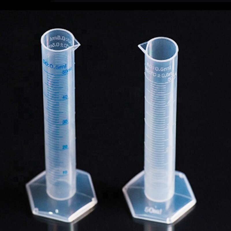 Graduated Cylinder Factory - 500ml Plastic with Blue Markings