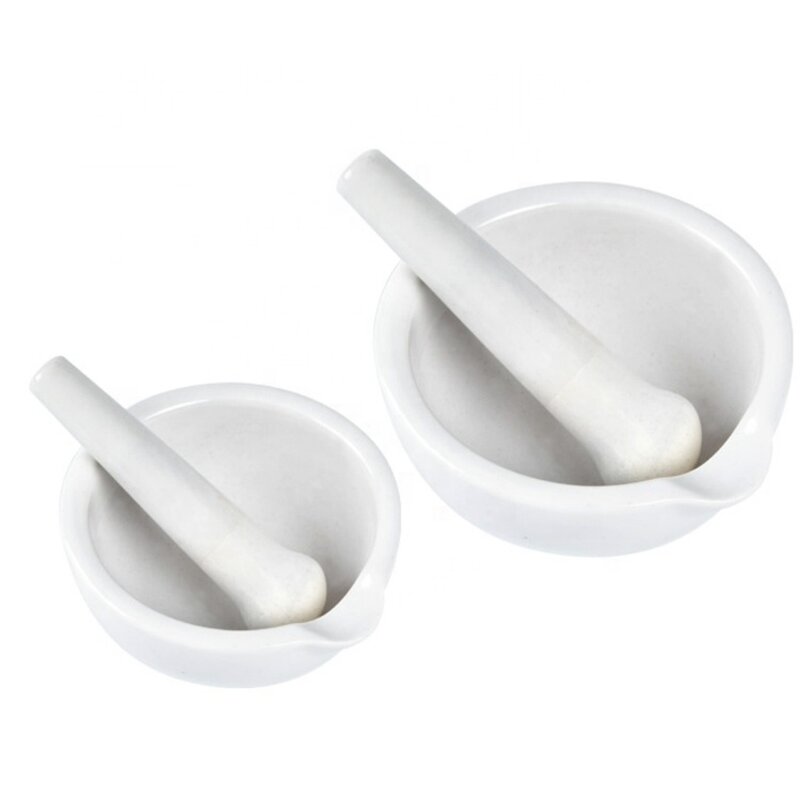 Mortar and Pestle Factory - 100mm White Ceramic Chemistry Set