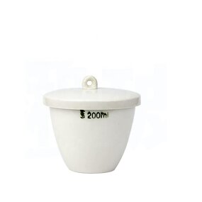 Porcelain Crucible Manufacturer - 200ml with Cover Lid Laboratory