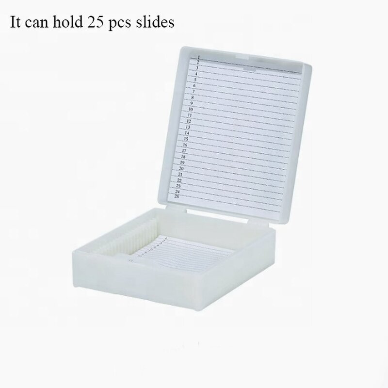 Slide Storage Box Factory - 25 Place Plastic Microscope Slide Box