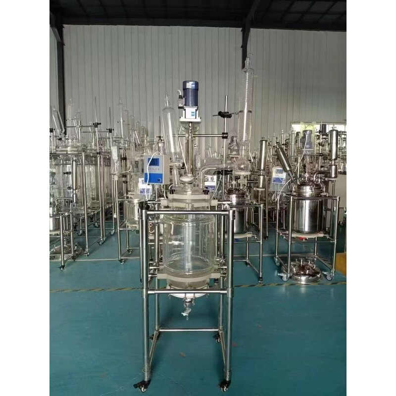 Glass Reactor Kettle Factory - 50L Single-Layer with Digital Display