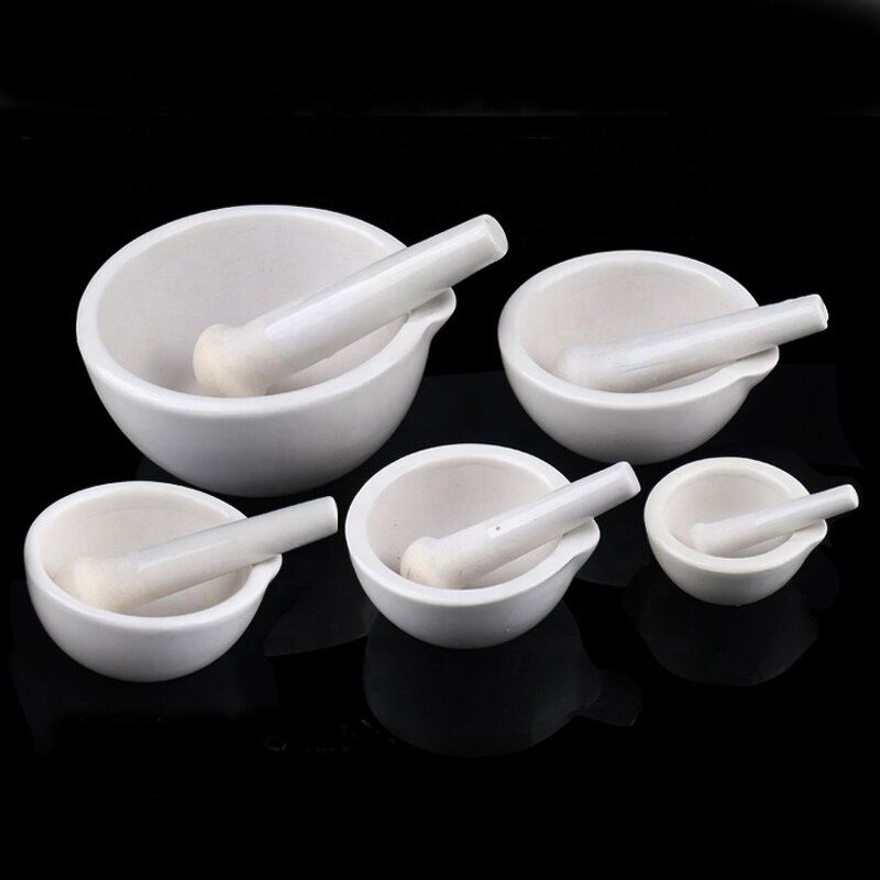 Mortar and Pestle Factory - 100mm White Ceramic Chemistry Set