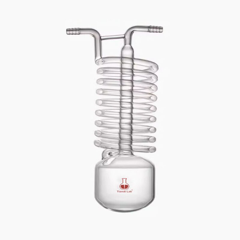 Reflux Condenser Manufacturer - 300mm Coiled Inner Tube Boro 3.3 Glass
