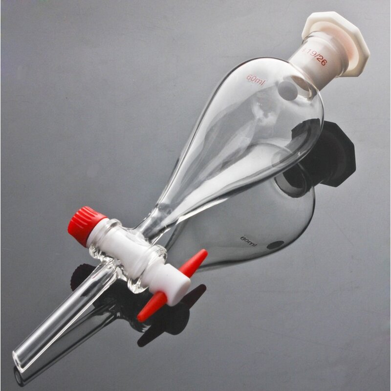Separatory Funnel Factory - 1000ml Pear-Shape with Glass Stopcock