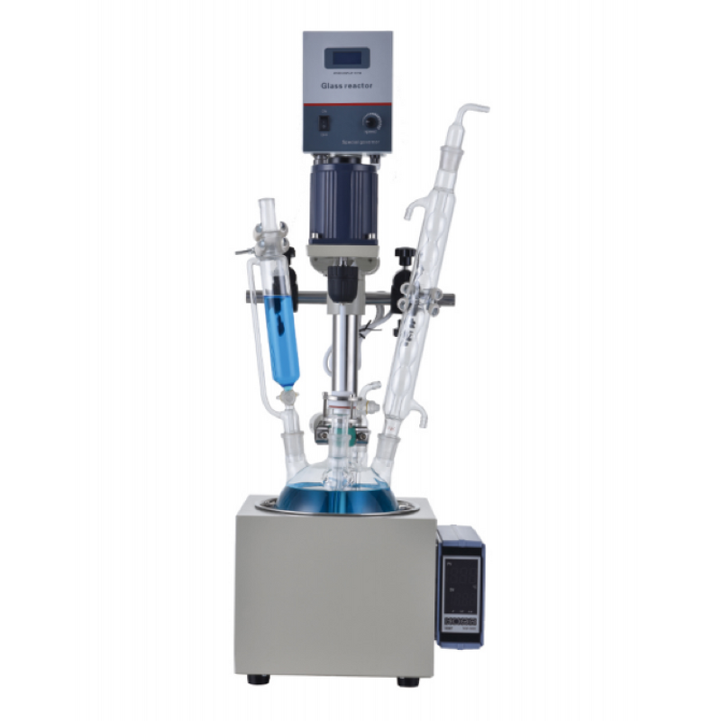 Glass Reactor Kettle Factory - 2L Single-Layer with Heating Digital