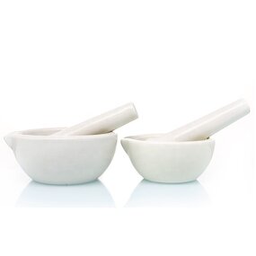Mortar and Pestle Factory - 100mm White Ceramic Chemistry Set