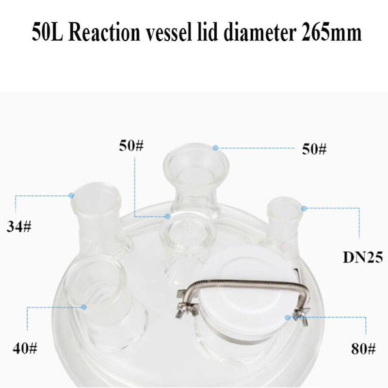 Chemical Reactor Factory - 50L Double-Layer Jacketed Glass 220V