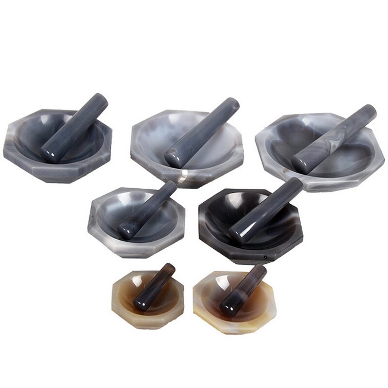 Agate Mortar and Pestle Factory - 90mm Natural for Laboratory