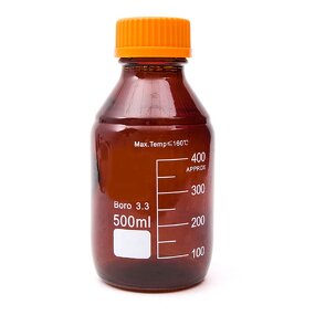 Reagent Bottle Factory - 500ml Amber Borosilicate Glass OEM