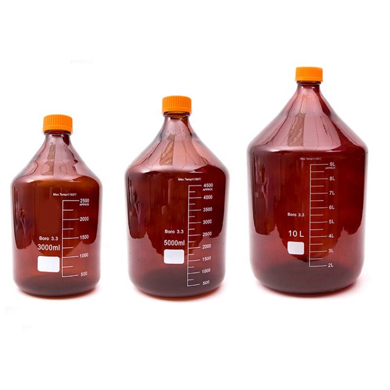 Reagent Bottle Factory - 500ml Amber Borosilicate Glass OEM