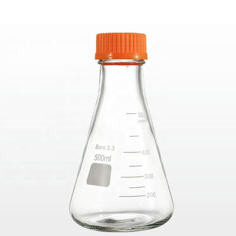 Erlenmeyer Flask Factory - 500ml Borosilicate Glass with Screw Cap