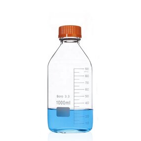 Reagent Bottle Manufacturer - Orange Screw Cap Glass with Scale