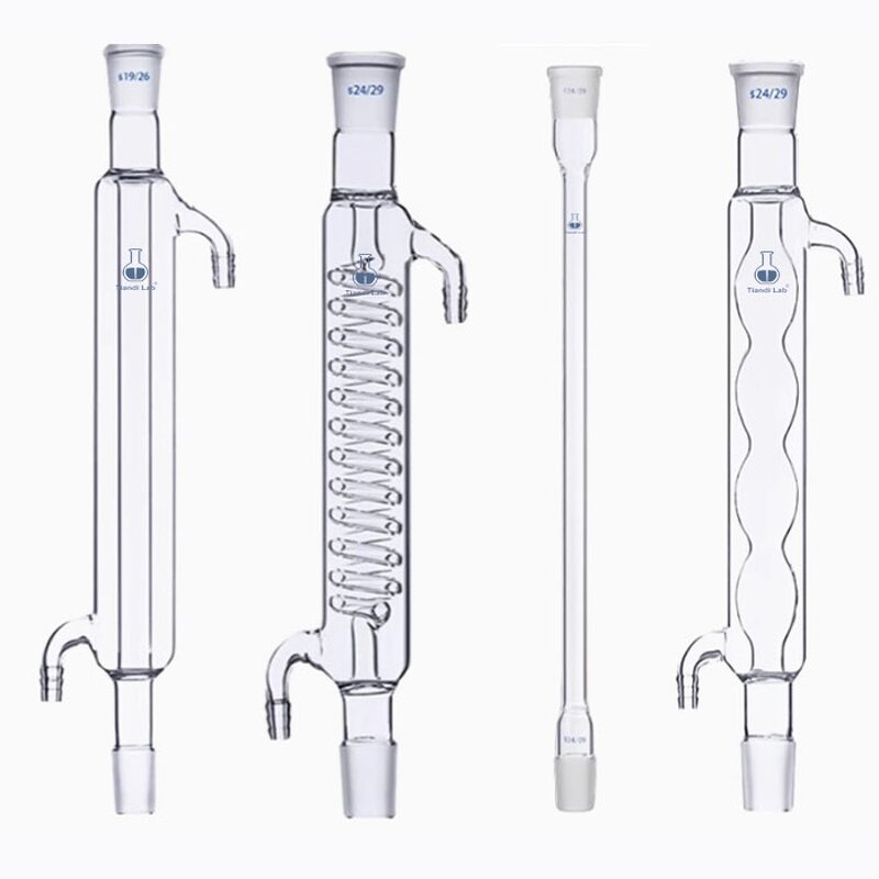 Reflux Condenser Manufacturer - 300mm Coiled Inner Tube Boro 3.3 Glass