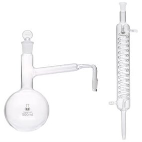 Distilling Apparatus Factory - 500ml Round Bottom Flask with Condenser