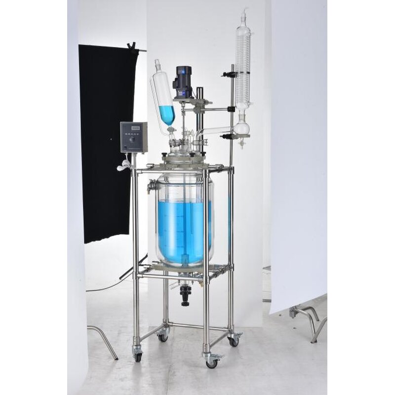 Double Layer Glass Reactor Factory - 1L Lab Reactor Temperature-controlled