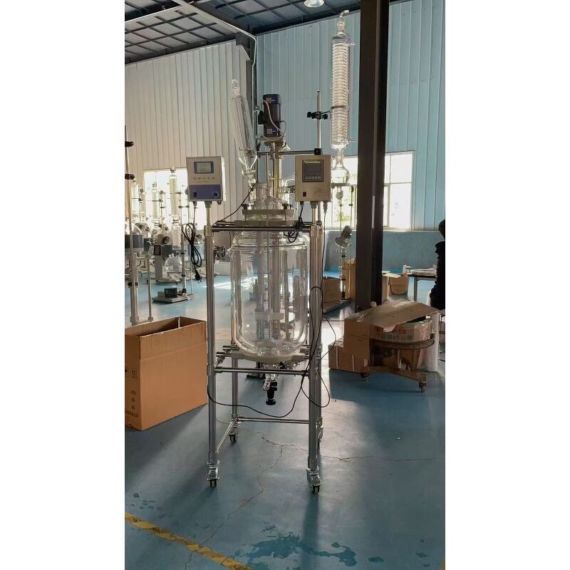 Double Layer Glass Reactor Manufacturer - 30L High Borosilicate Lab Reactor