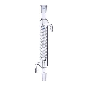 Reflux Condenser Manufacturer - 300mm Coiled Inner Tube Boro 3.3 Glass
