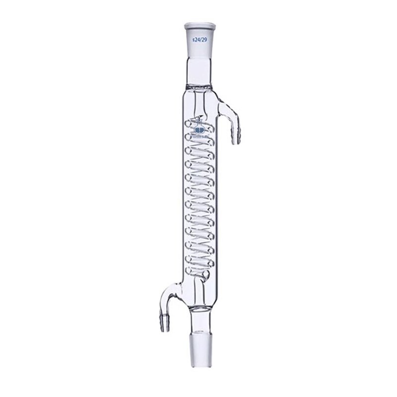 Reflux Condenser Manufacturer - 300mm Coiled Inner Tube Boro 3.3 Glass