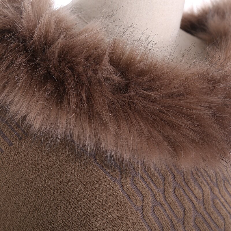 Winter Scarf Supplier - OEM Women Woolen Thickening Faux Fur