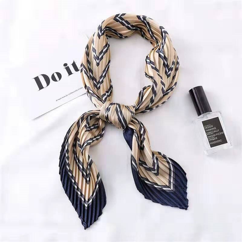 Korean Scarf Manufacturer - OEM Hot Sale Pleated Silk Neck Gaiters