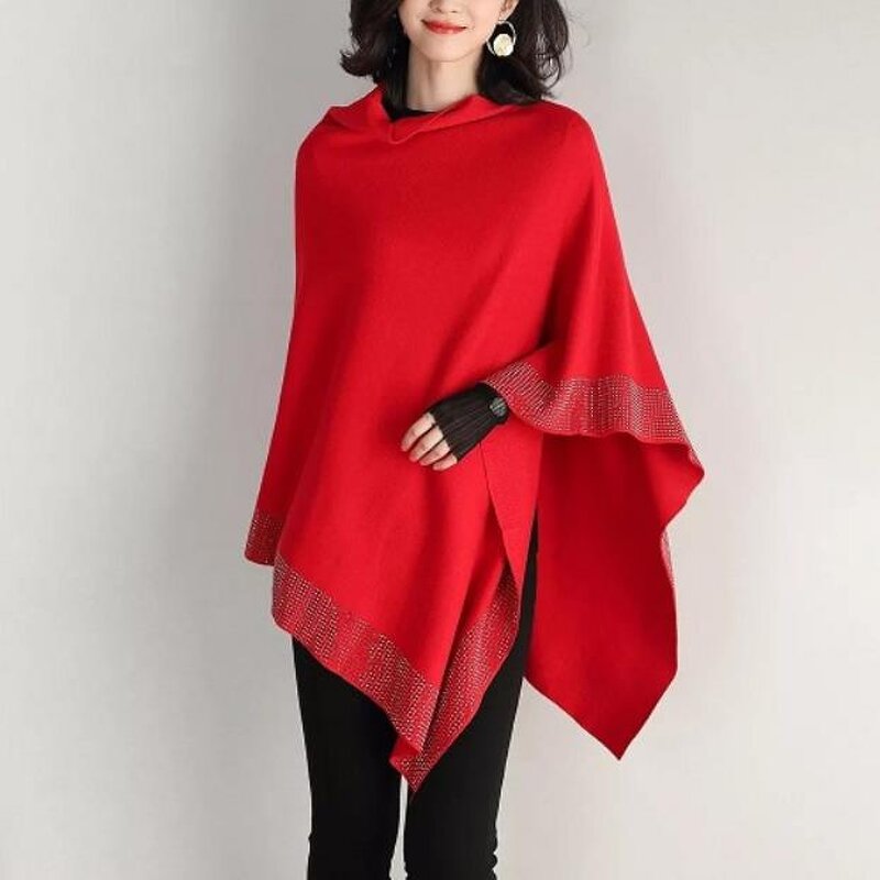 Shawl Coat Manufacturer - OEM Shiny Wool Cape Shawls Ponchos