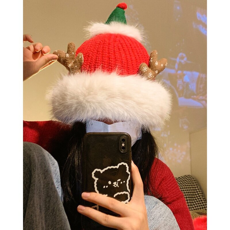 Trapper Hat Factory - OEM Warm Jacquard Reindeer Polar Fleece