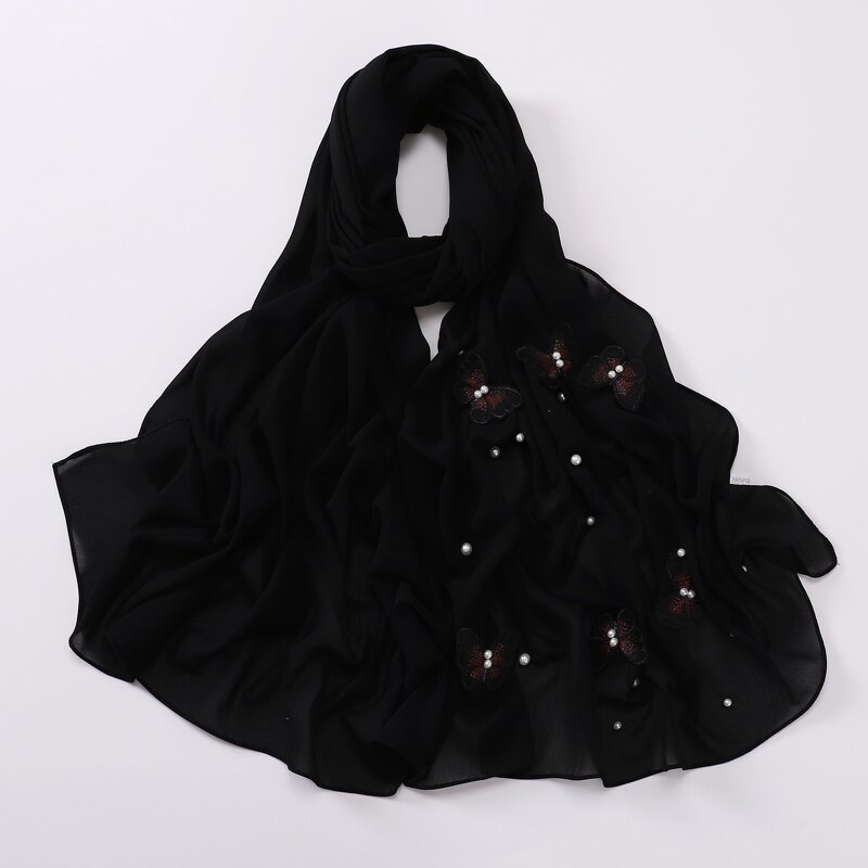 Hijab Factory - OEM Rhinestone Chiffon Pearl Malaysia Tudung