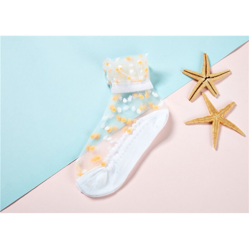 Ankle Socks Factory - OEM Summer Spring Silk Glitter Star