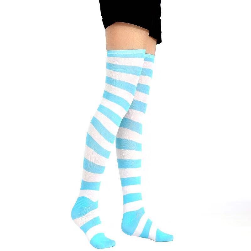 Thigh High Socks Supplier - OEM Fashion British Wind Stripe Sexy