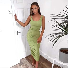 Tank Top Bodysuit Manufacturer - OEM Hot Selling Pleated Sleeveless