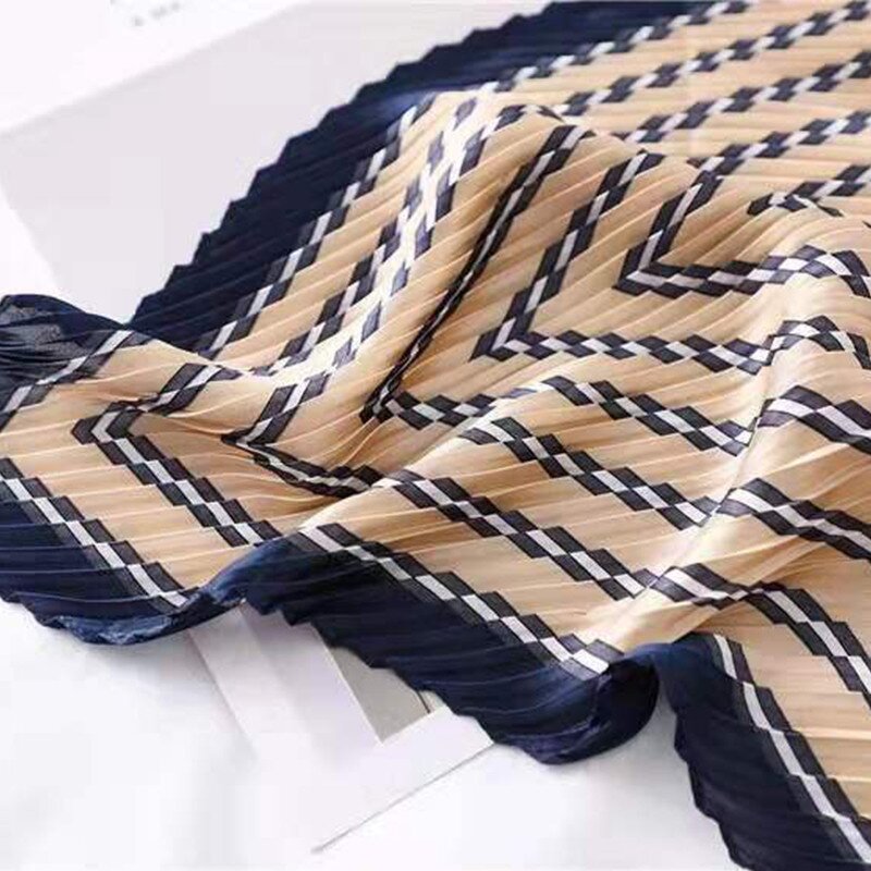 Korean Scarf Manufacturer - OEM Hot Sale Pleated Silk Neck Gaiters