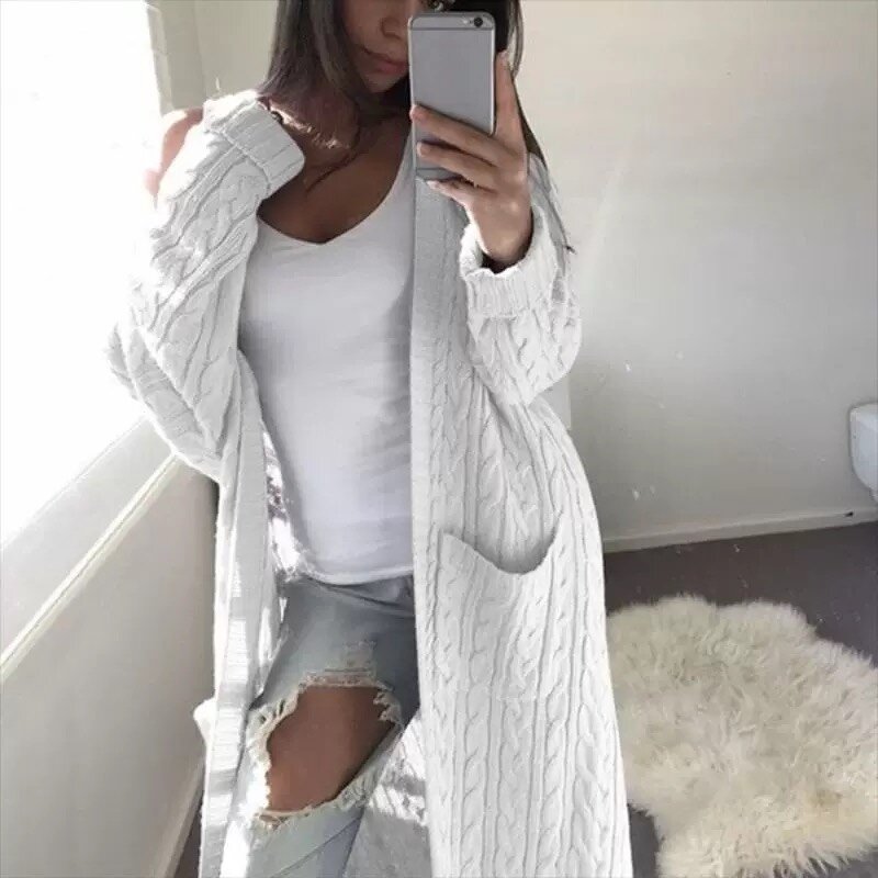 Knitted Cardigan Factory - OEM Custom Design Women Oversized Long