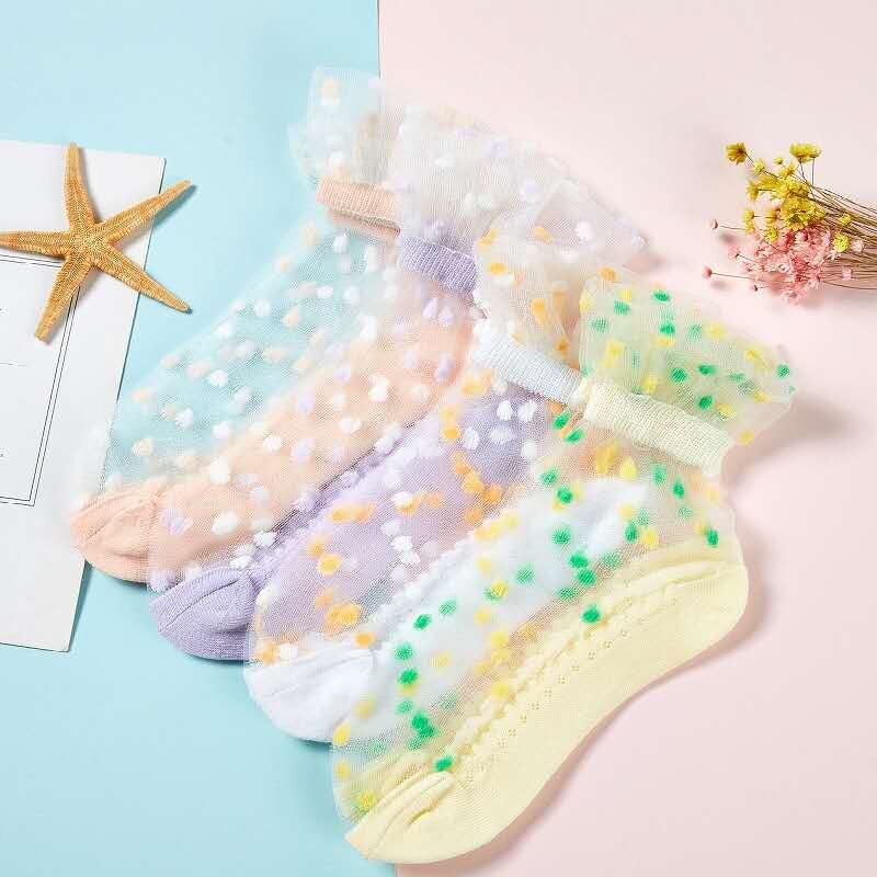 Ankle Socks Factory - OEM Summer Spring Silk Glitter Star