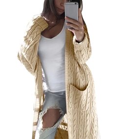 Knitted Cardigan Factory - OEM Custom Design Women Oversized Long