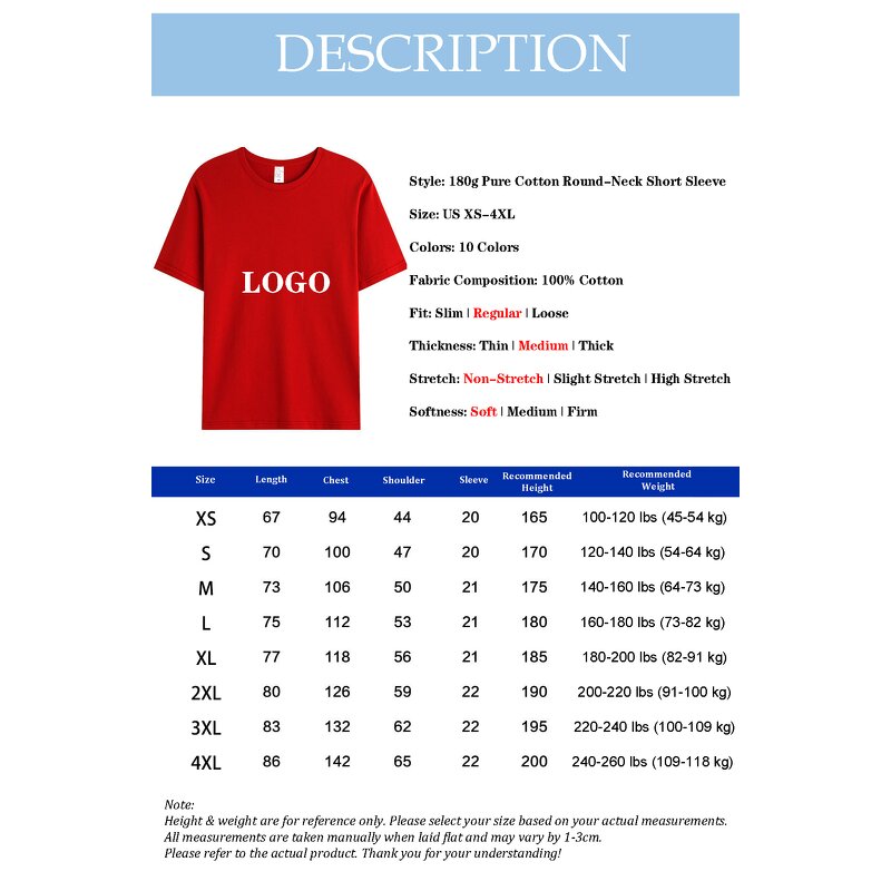 T-Shirt Supplier - OEM Custom Men's Heavyweight Screen Print