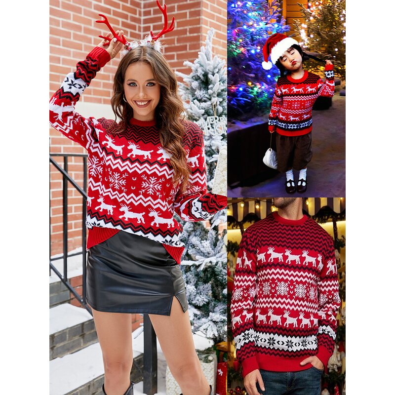 Knitted Pullovers Factory - OEM Red Women's Plus-Size Merry