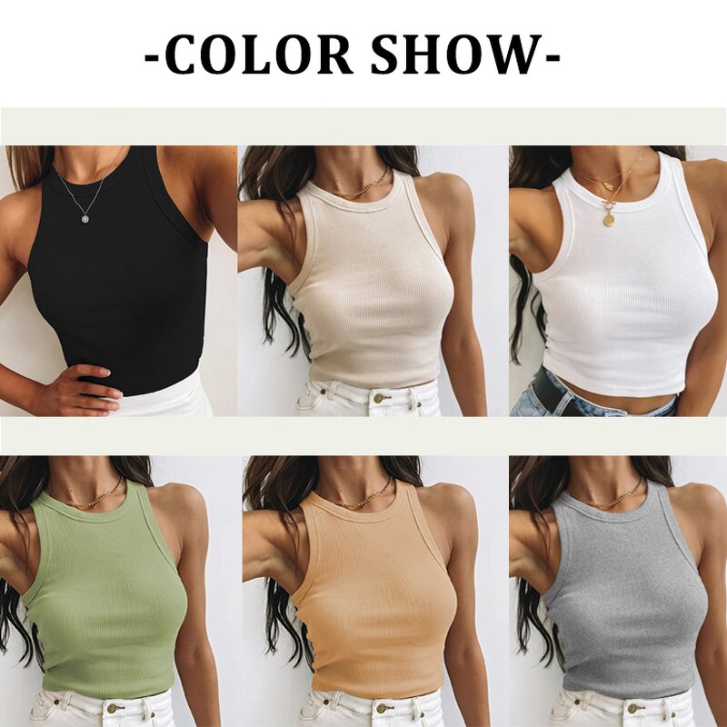 Tank Top Manufacturer - OEM Wholesale Blank Ribbed Cotton Crop