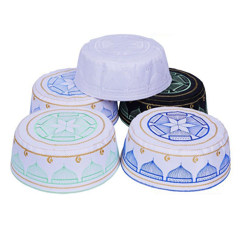Prayer Hat Manufacturer - OEM Embroidered Kufi Muslim Hard Skull