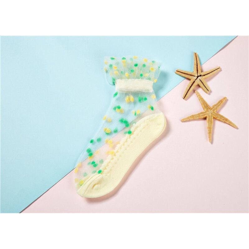 Ankle Socks Factory - OEM Summer Spring Silk Glitter Star