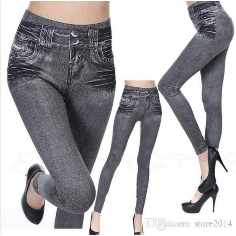 Leggings Manufacturer - OEM Winter Thicken Imitated Jeans Fitness