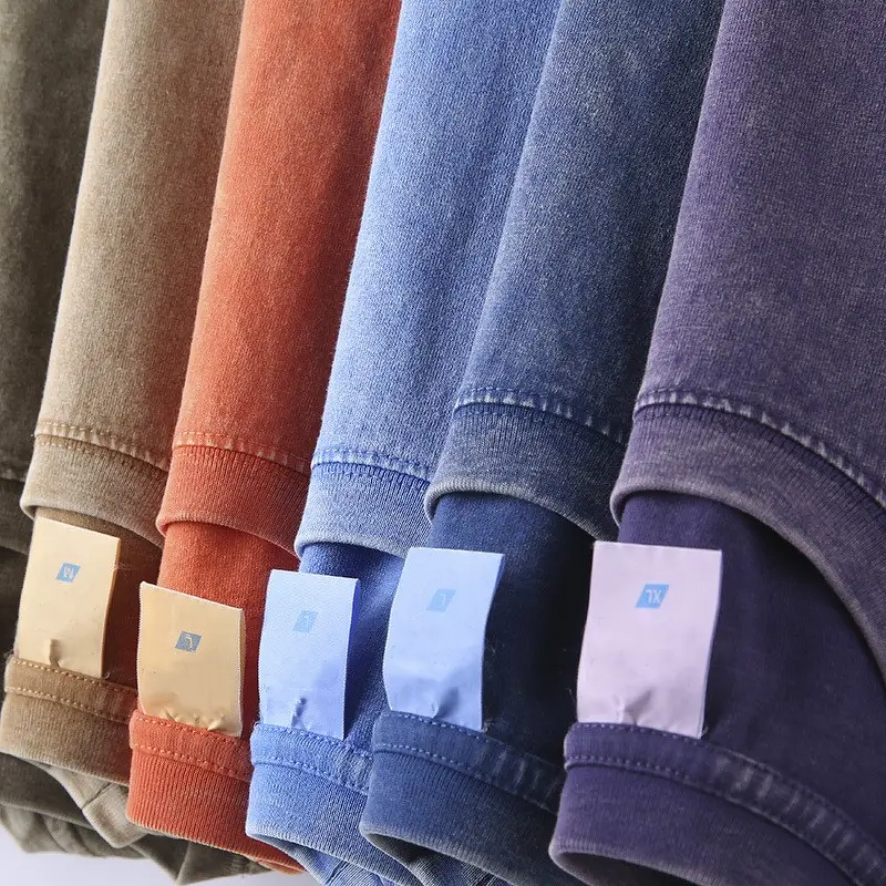 T-Shirt Supplier - OEM Heavyweight 100% Cotton Stone-Washed