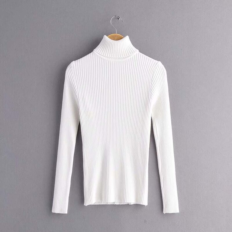 Sweater Supplier - OEM Custom Women Turtleneck High Neck Cotton