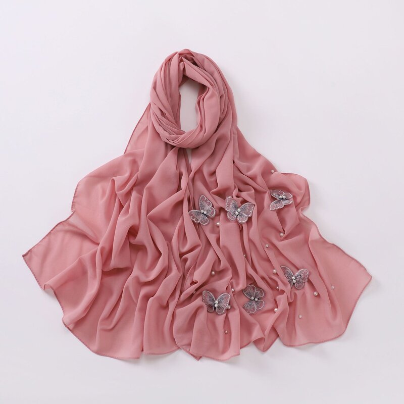 Hijab Factory - OEM Rhinestone Chiffon Pearl Malaysia Tudung